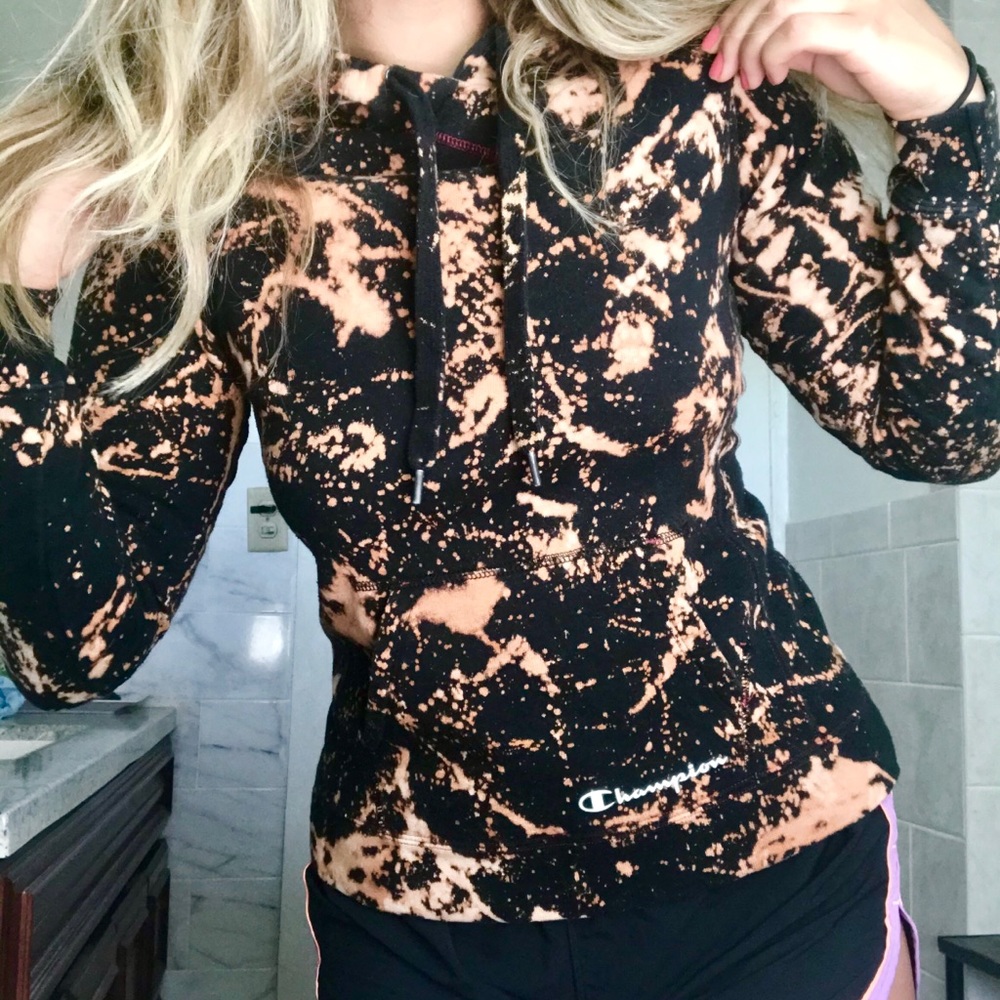 Custom Bleached Champion Hoodie